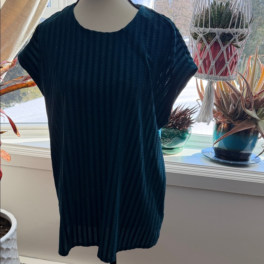 Gallery Dark Teal Short Sleeve Top